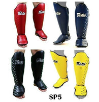 Fairtex Muay Thai Kick Boxing MMA Competion Shin Guards Shinguard Instep Leg Pads