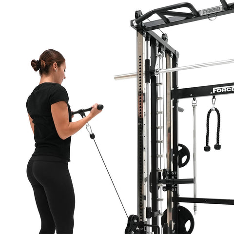 Image of Force USA G3 Smith Machine Power Rack Cage And Multi Functional Trainer Cable Cross Over Gym All In One