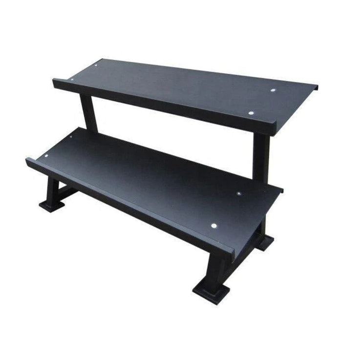 HEAVY DUTY 2 TIER RUBBER HEX DUMBBELL STORAGE RACK