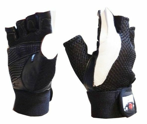 Image of MORGAN LEATHER & MESH WEIGHT GLOVES