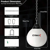 Unfilled Water Boxing Bag Aqua Training Kickboxing Muay Thai Sparring Punching Ball Bag