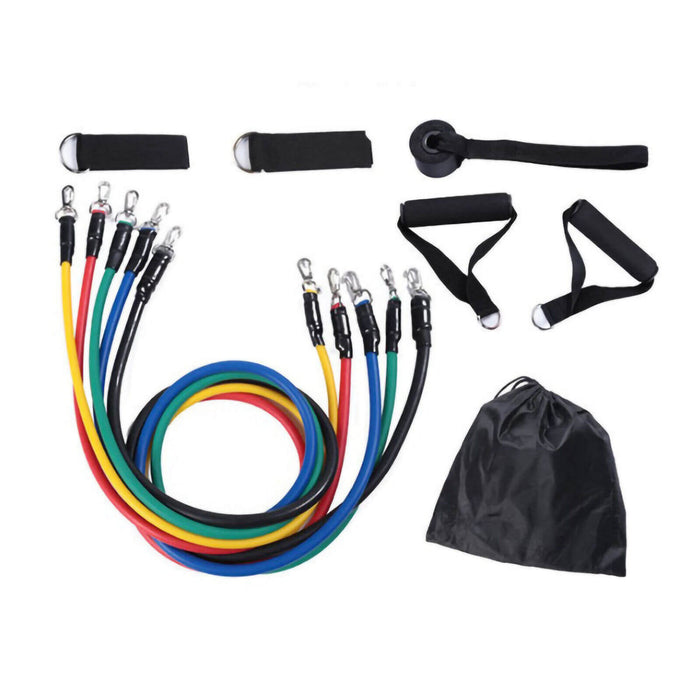 Set Of Varied Resistance Elastic Tubes Strength Conditioning Pull Rope Exercise Bands