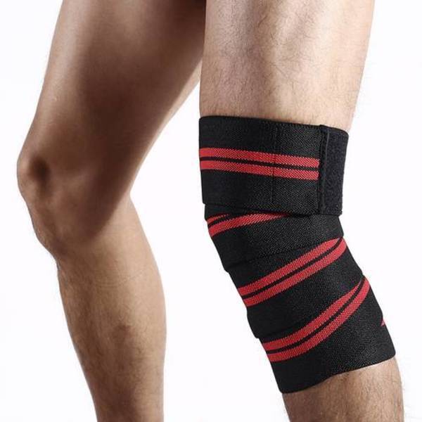 GYM ELASTIC KNEE WRAPS WEIGHT SQUAT POWER LIFTING - Sweat Central