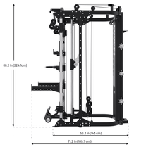 Force USA G12  Power Rack Smith Machine Dip Station Chin Up Station And Multi Functional Trainer Cable Cross Over Gym All In One