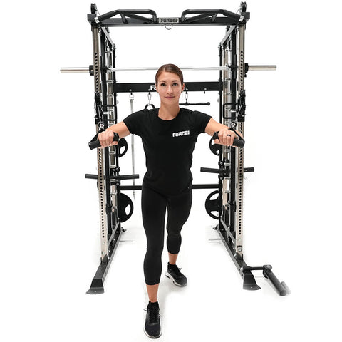 Image of Force USA G3 Smith Machine Power Rack Cage And Multi Functional Trainer Cable Cross Over Gym All In One