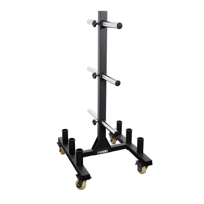 Force USA Olympic Bumper Plate Weights Gym Barbell Storage Rack Tree - Sweat Central