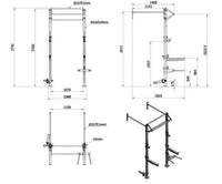 6 IN 1 CROSS FITNESS ASSUALT MATRIX WALL MOUNTED CAGE AND FREE STANDING SQUAT RACK - sweatcentral