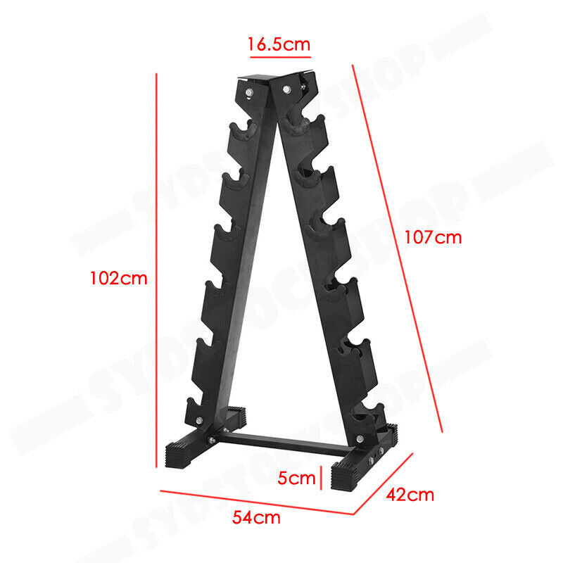Heavy Duty Dumbbell Rack Storage Racking 6 Pairs Home Gym Weight - Sweat Central
