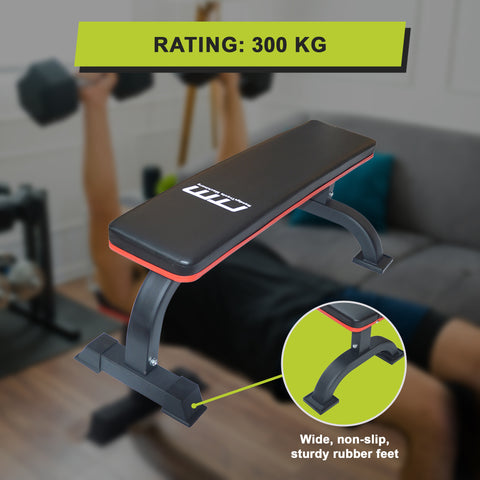 Image of COMMERCIAL FLAT BENCH - WEIGHTLIFTING PRESS GYM QUALITY