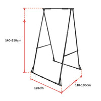 PORTABLE FREE STANDING PULL CHIN UP CALISTHENICS STATION RACK - sweatcentral