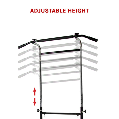 Image of Adjustable Power Tower Dip Bar Pull Up Stand Fitness Station