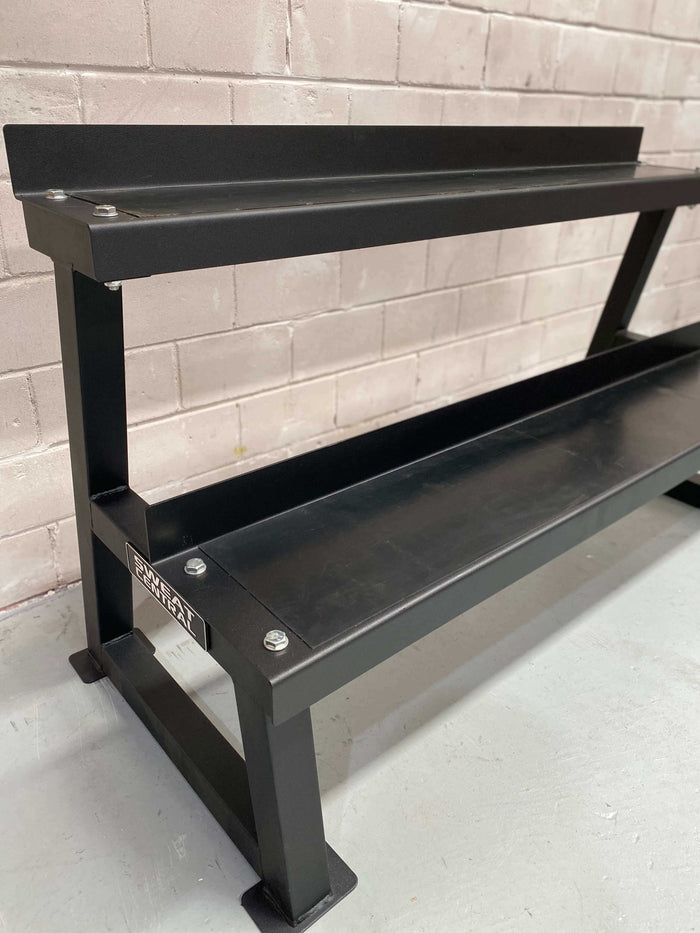 2 TIER RUBBER HEX DUMBBELL STORAGE RACK - Sweat Central