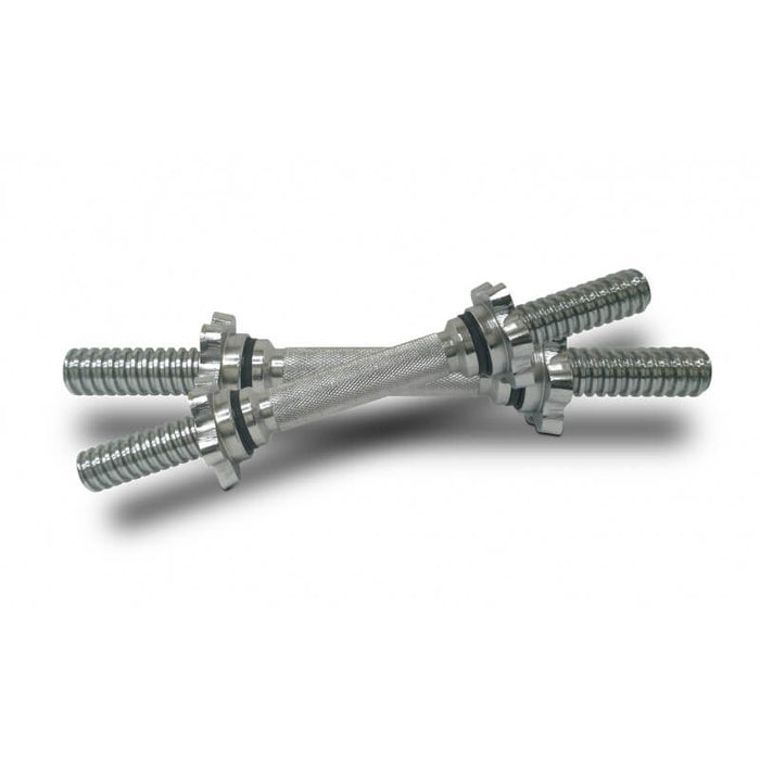 Pair Of 14" Bodyworx Standard Weight Plates Dumbbell Spin Lock Handles with Collars