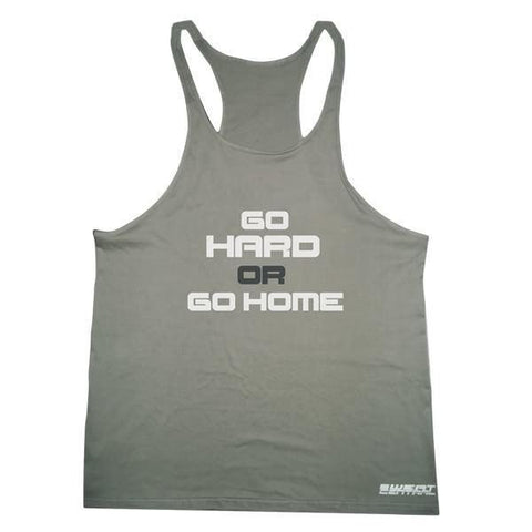 Gym Singlet- GO HARD OR GO HOME - sweatcentral