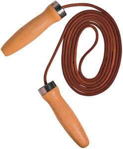 LEATHER SKIPPING JUMP SKIP ROPE - BALL BEARING SWIVEL - sweatcentral