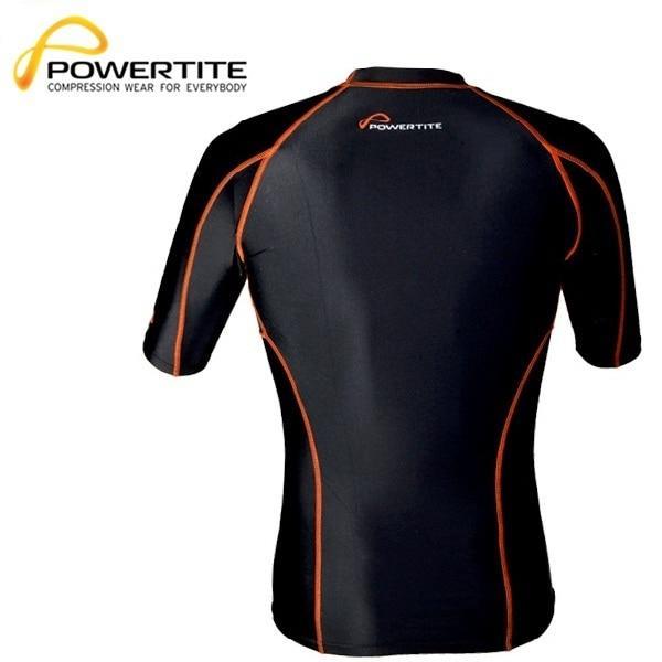 POWERTITE MEN COMPRESSION TIGHTS SKINS SHORT SLEEVES TOP - SIZE SMALL - sweatcentral