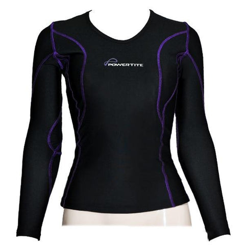Image of POWERTITE WOMEN COMPRESSION PERFORMANCE TIGHTS SKINS LONG SLEEVES TOP - sweatcentral