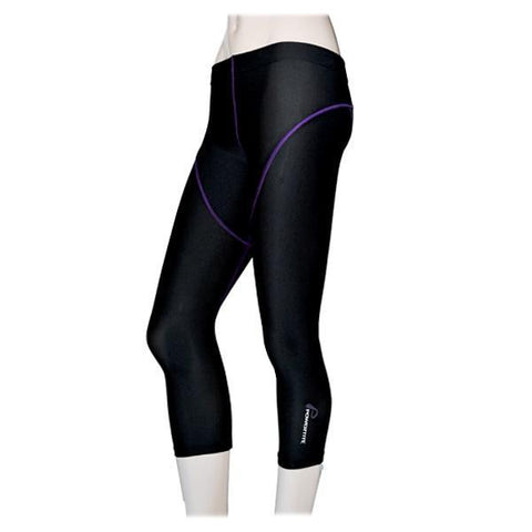 Image of POWERTITE WOMEN COMPRESSION PERFORMANCE TIGHTS SKINS QUARTER PANTS - Size XXL - sweatcentral