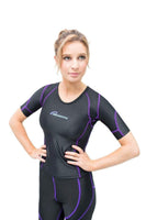 POWERTITE WOMEN COMPRESSION PERFORMANCE TIGHTS SKINS SHORT SLEEVES TOP - sweatcentral