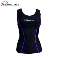 POWERTITE WOMENS COMPRESSION SKINS SLEEVELESS TANK TOP SINGLET & SUPPORT BRA - Size Small - sweatcentral