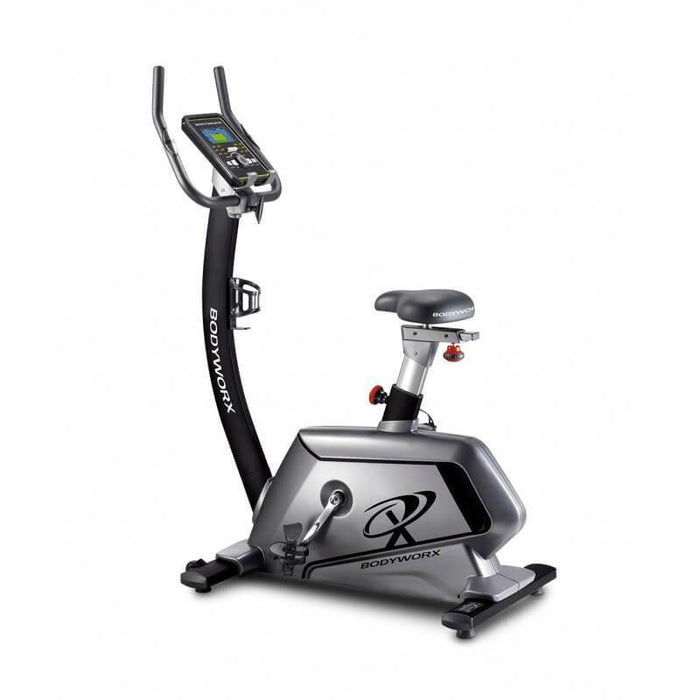 BODYWORX ABX600 CARDIO UPRIGHT EXERCISE BIKE PROGRAMMABLE 32 LEVELS 9KG FLYWHEEL - sweatcentral