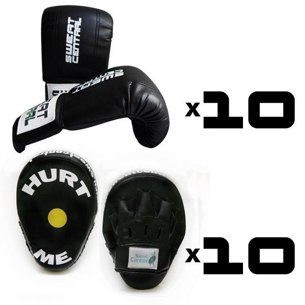 BRONZE PACK 10x BOXING BAG MITTS & 10x FOCUS PADS GROUP TRAINING - sweatcentral