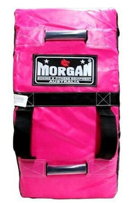 HEAVY DUTY LARGE CURVED PUNCH KICK STRIKE & HIT SHIELD - PINK MMA KICK BOXING PAD - sweatcentral