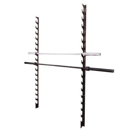 10 ROW BARBELL WALL MOUNT RACK STORAGE HOLDER STAND - sweatcentral