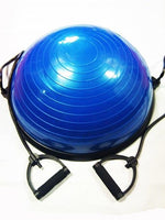 BOSU EXERCISE BALL WITH RESISTANCE BANDS AND HANDLES BALANCE BALL - sweatcentral