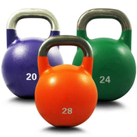 SET OF 20KG 24KG 28KG COMPETITION PRO GRADE STEEL KETTLEBELL KETTLE BELL GYM WEIGHT - sweatcentral