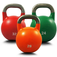 SET OF 24KG 28KG 32KG COMPETITION PRO GRADE STEEL KETTLEBELL KETTLE BELL GYM WEIGHT - sweatcentral