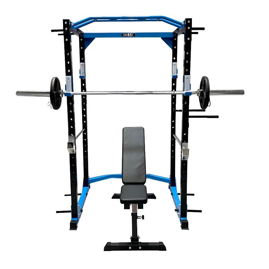 70kg GYM PACKAGE POWER CAGE OLYMPIC BARBELL ADJUSTABLE BENCH AND WEIGHT PLATES