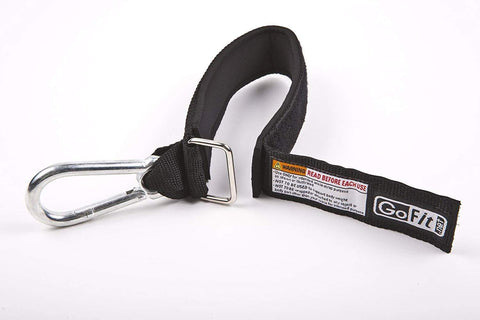 Image of GOTFIT EXTREME TUBE/BAND ADJUSTABLE NEOPRENE ANKLE STRAP WITH CARABINER - sweatcentral