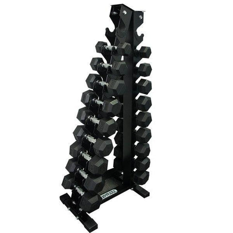 Image of 10 PAIR VERTICAL DUMBBELL STORAGE TREE RACK - sweatcentral