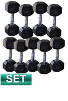 10KG - 25KG RUBBER HEX DUMBELL WEIGHTS DUMBBELL SET - sweatcentral
