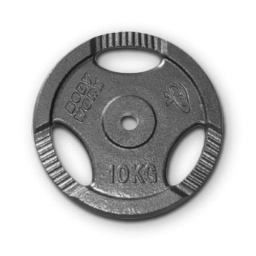 10kg PAIR STANDARD EZY GRIP IRON CAST WEIGHT GYM PLATES - sweatcentral