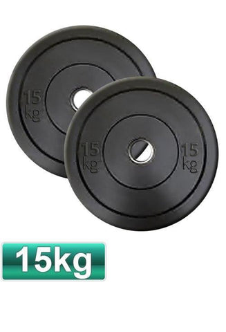 15KG OLYMPIC BUMPER GYM WEIGHT PLATES (PAIR) - sweatcentral