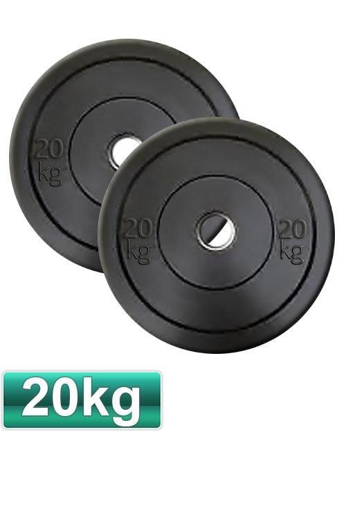 20KG OLYMPIC BUMPER GYM WEIGHT PLATES (PAIR) - sweatcentral