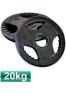 20KG OLYMPIC RUBBER WEIGHTS PLATES PAIR - sweatcentral