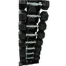 1KG - 10KG RUBBER HEX DUMBBELL WEIGHTS VERTICAL 10 TIER RACK SET