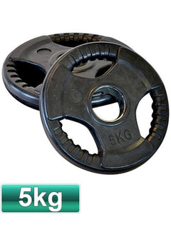 5KG OLYMPIC RUBBER WEIGHTS PLATES PAIR - sweatcentral