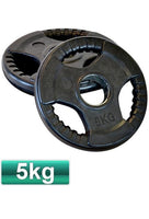 5KG OLYMPIC RUBBER WEIGHTS PLATES PAIR - sweatcentral