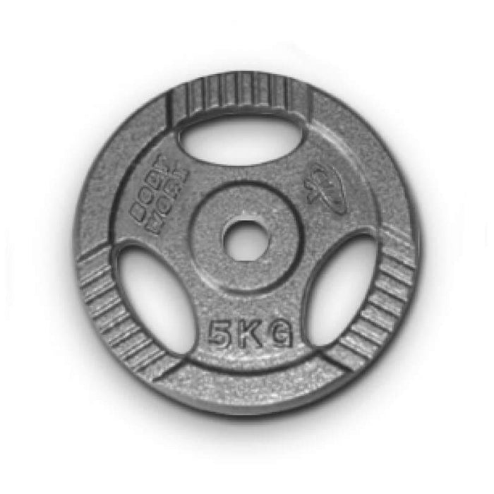5kg PAIR STANDARD EZY GRIP IRON CAST WEIGHT GYM PLATES 29mm - sweatcentral