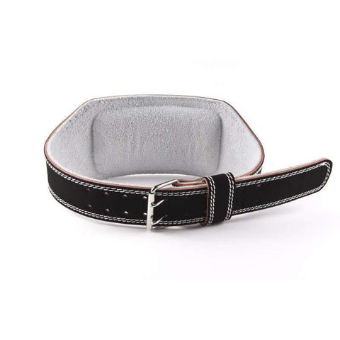 Image of 6 inch LEATHER WEIGHTLIFTING POWER LIFTING BELT TRAINING WEIGHT GYM - sweatcentral
