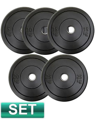70KG BUMPER WEIGHT PLATES GYM PACKAGE - sweatcentral