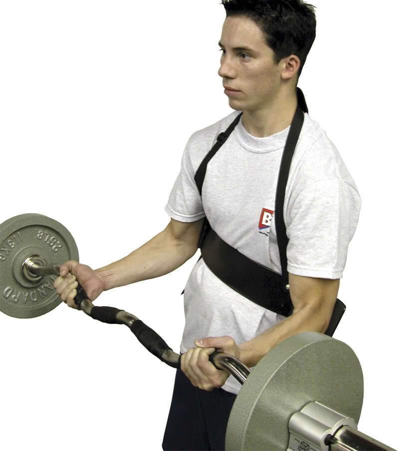Arm Blaster Bicep Strength Ez Curl Bar Stabiliser For AUD$55