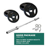 GOOD PACKAGE: OLYMPIC WEIGHT PLATES + 2.2m 1000LB OLYMPIC WEIGHTLIFTING BRASS BUSHING BARBELL + SPRING CLIPS