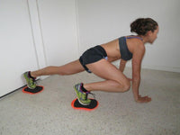 PAIR OF XR SLIDE ABDOMINAL CIRCLE STRENGTH GYM ROLLER TRAINER - sweatcentral