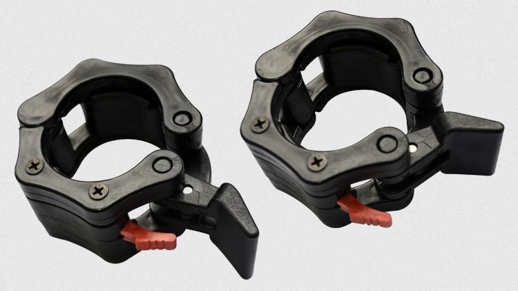 PAIR OLYMPIC BARBELL WEIGHTS BAR LOCK JAW COLLARS - sweatcentral
