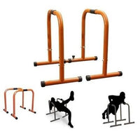 Pair Parallette Equaliser Dip Bar Stands Cross Training Gymnastics - sweatcentral